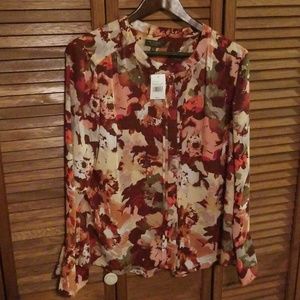 Abstract Floral Blouse